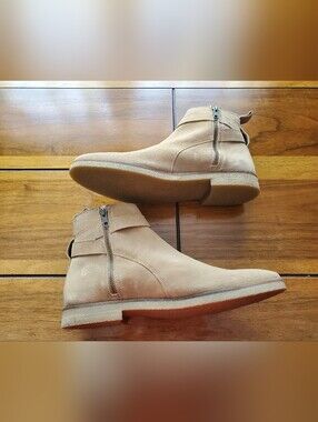 Men's Suede Ankle Zip Boots